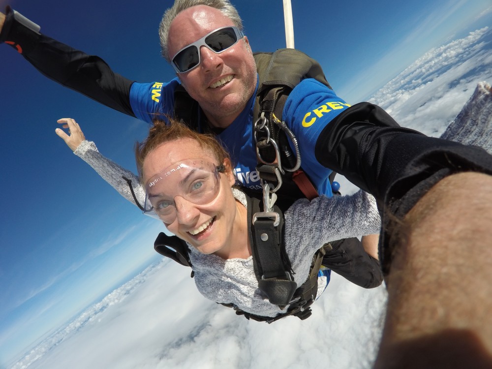 What should you not do before skydiving